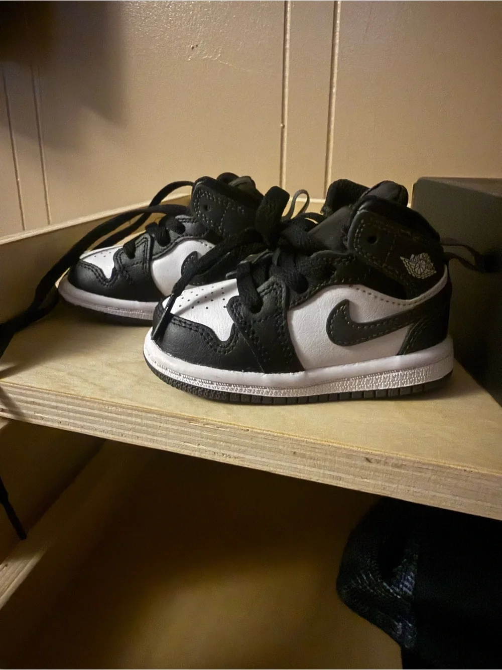 Jordan Toddler Black and White High-Top Sneakers